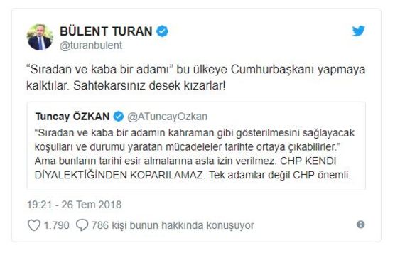 BÃ¼lent Turan CHP'lileri yerin dibine bÃ¶yle soktu