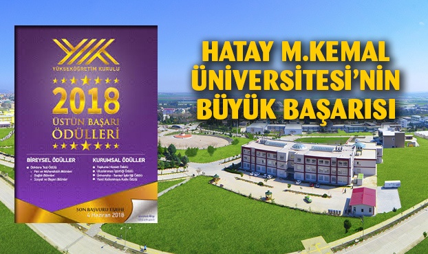 Hatay Mustafa Kemal Ãniversitesi'ne YÃK ÃstÃ¼n BaÅarÄ± ÃdÃ¼lÃ¼