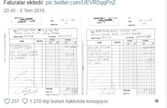 CHP'nin faturasÄ± Twitter'da 'dalga'landÄ±